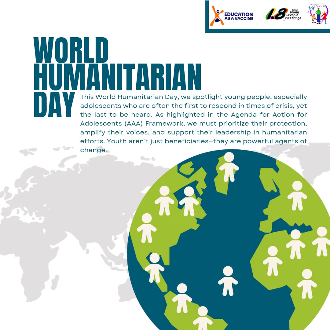 Today, we stand with humanitarians and commit to protecting the 1.8 billion young people shaping our future.
The AAA Framework reminds us:
✅ Youth need safety, health &amp; education
✅ Protection from violence &amp; discrimination
✅ A voice in decisions that affect them