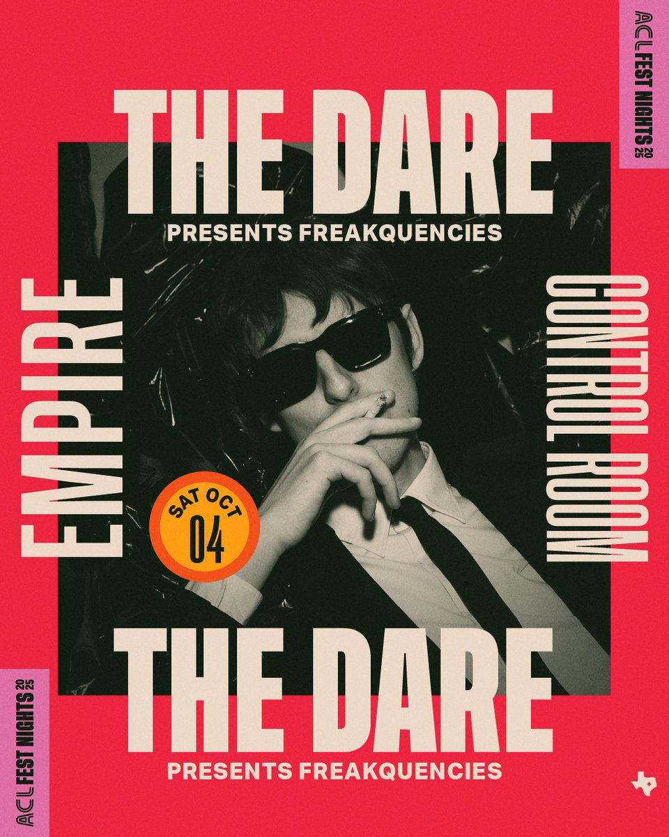 EmpireATX's tweet photo. 🚨JUST ANNOUNCED🚨
ACL Fest Nights is taking over Empire this October 🎶 Presale is LIVE

10/4 - The Dare Presents Freakquencies
 10/3 - Chezile x Zinadelphia
10/3 - Hotline TNT w/ Toner &amp; Stab
10/9 - Joey Valence &amp; Brae w/ AG CLub
10/2 - Ocean Alley https://t.co/oKk3sZ7HtL