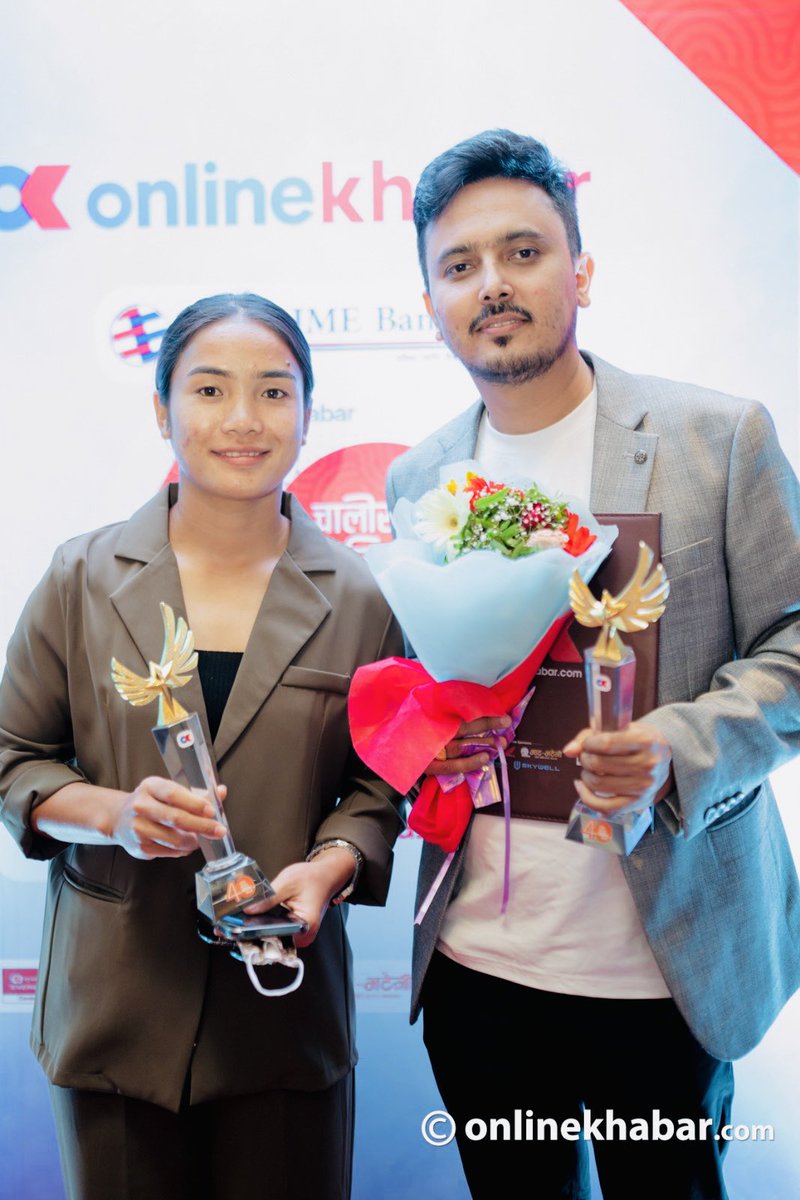 SubbaAnjila's tweet photo. Thank you 🙏 nepalkhabar for this award https://t.co/MqE9wITcz2