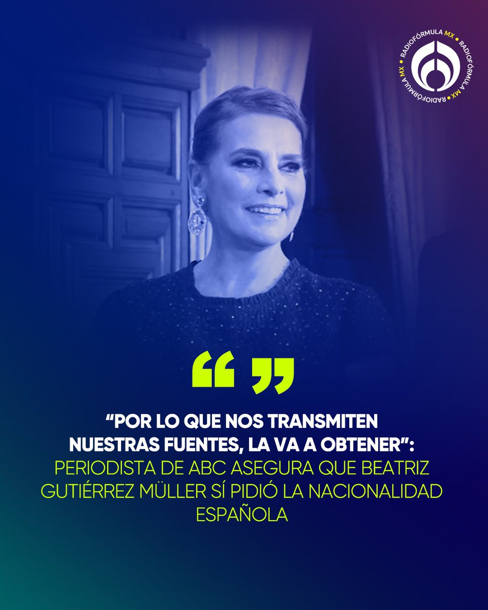 📢 “Nuestra información es sólida”☝. El periodista David Yagüe explicó en entrevista con Azucena Uresti que Beatriz Gutiérrez Müller solicitó residencia en España “en virtud de la Ley de Memoria Democrática, porque sus abuelos son de origen peninsular”, lo que —según fuentes
