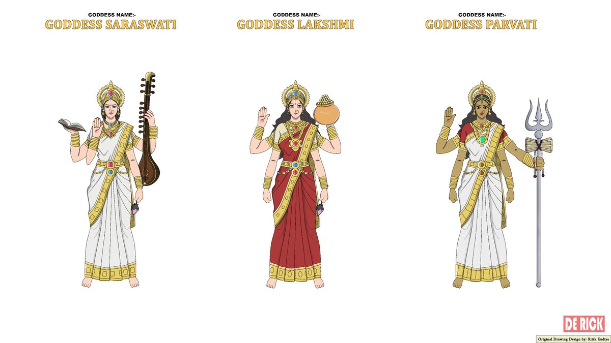 editderick's tweet photo. Trideviyaan! 🔱🚩❤✨🙏

#goddesssaraswati #goddesslakshmi #goddessparvati #illustrator #drawing #art #lordvishnu #adishakti #ritikkudiya #digitalart #goku #picoftheday #devi #artwork #digitalcreator #manga #comics #dragonball #dragonballgreater #dbg #artistontwitter https://t.co/7sjbyYe47g
