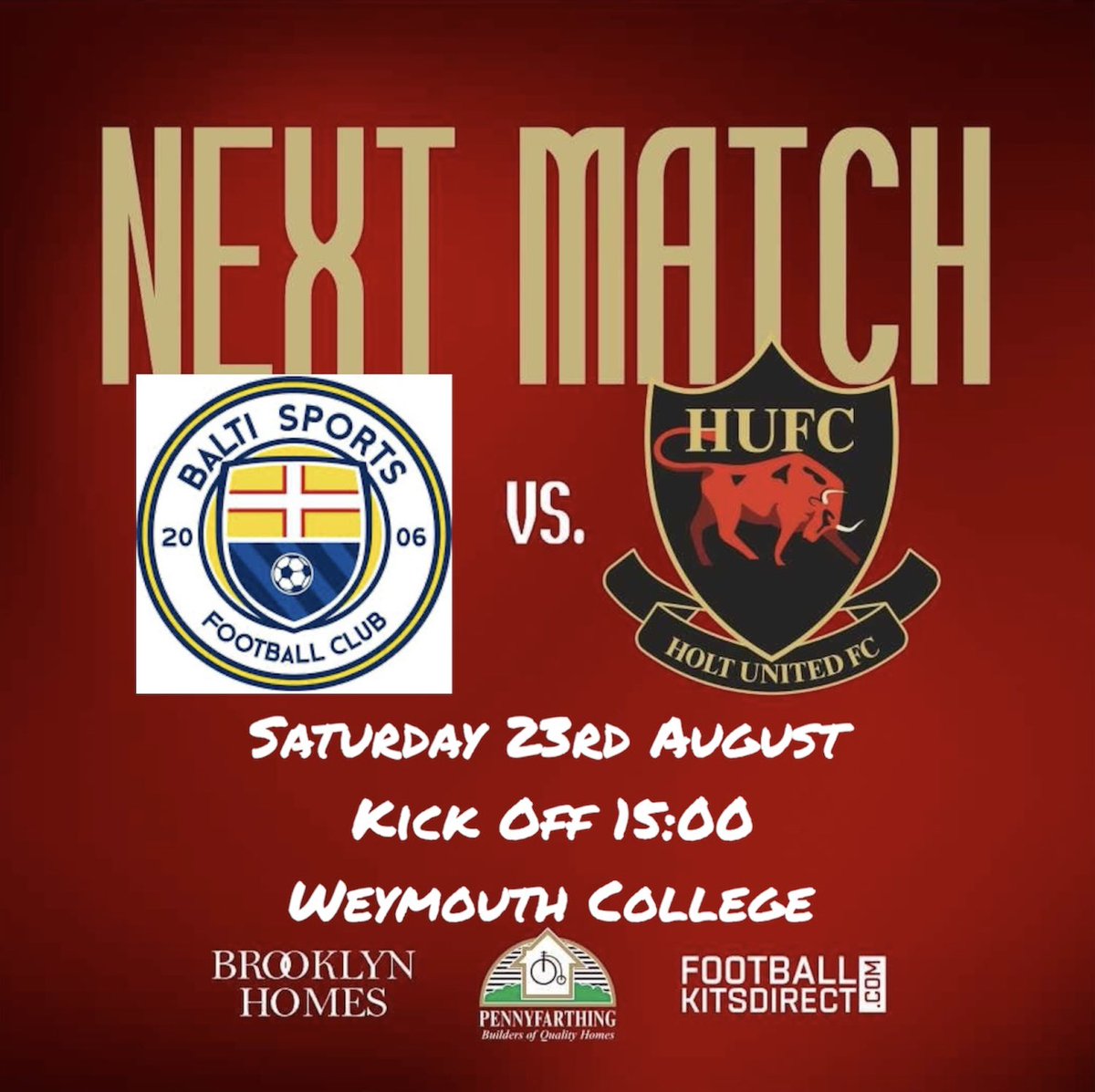Holt United FC (@holtutd_fc) on Twitter photo The Bulls next match is at Weymouth college vs <a href="/BaltiSportsFC/">Balti Sports FC</a> both teams have had a good start but can the Bulls stay unbeaten
<a href="/swsportsnews/">South West Sports News</a> <a href="/UltiFootNet/">Ultimate Football Networks(UFN)</a> <a href="/groundhopp/">stormport</a> <a href="/DPL_official/">Dorset Premier Football League</a> <a href="/bigmattp/">Matt</a> The Bulls next match is at Weymouth college vs <a href="/BaltiSportsFC/">Balti Sports FC</a> both teams have had a good start but can the Bulls stay unbeaten
<a href="/swsportsnews/">South West Sports News</a> <a href="/UltiFootNet/">Ultimate Football Networks(UFN)</a> <a href="/groundhopp/">stormport</a> <a href="/DPL_official/">Dorset Premier Football League</a> <a href="/bigmattp/">Matt</a>