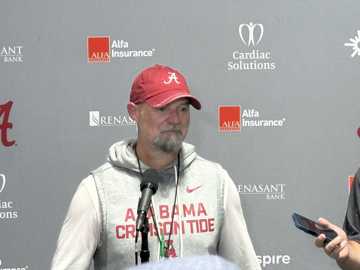 Brooks Norpel (@brooksnorpel) on Twitter photo “I think we have to see a lot over the next week, to see the gameplan, who’s most responsible. Daniel Hill has done a good job providing protection.”
Alabama OC Ryan Grubb on the Tide’s running back room. <a href="/garyharris_wvua/">Gary L. Harris</a> <a href="/WVUA23Sports/">WVUA 23 Sports</a> <a href="/AlexBootheTV/">Alex Boothe</a> <a href="/samh0lley/">Sam Holley</a> “I think we have to see a lot over the next week, to see the gameplan, who’s most responsible. Daniel Hill has done a good job providing protection.”
Alabama OC Ryan Grubb on the Tide’s running back room. <a href="/garyharris_wvua/">Gary L. Harris</a> <a href="/WVUA23Sports/">WVUA 23 Sports</a> <a href="/AlexBootheTV/">Alex Boothe</a> <a href="/samh0lley/">Sam Holley</a>