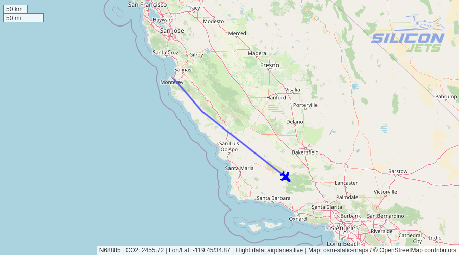 SiliconJets's tweet photo. N68885 (#gulfstream G650ER reportedly used by #markzuckerberg) no longer detected in flight. Emissions est. 3708 kg #CO2 (compared to 192 kg flying commercial). #CO2emissions https://t.co/sOVH0TY6T1