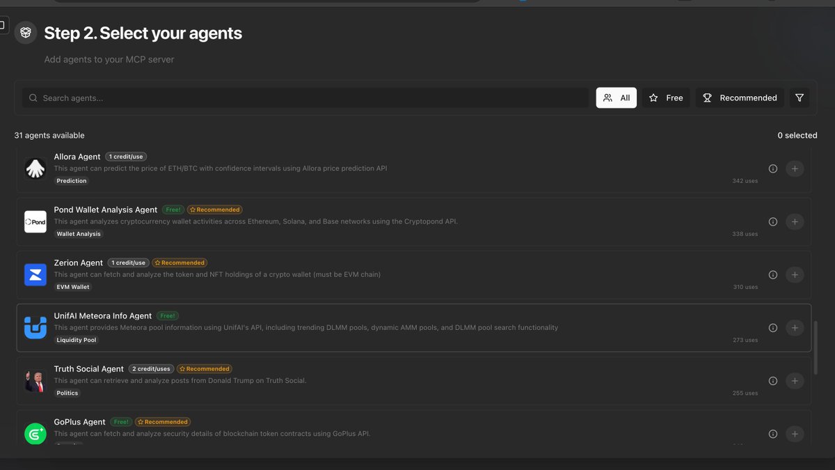 Heurist 代理，包括 Allora Agent、Pond Wallet Analysis 和用于安全检查的 GoPlus