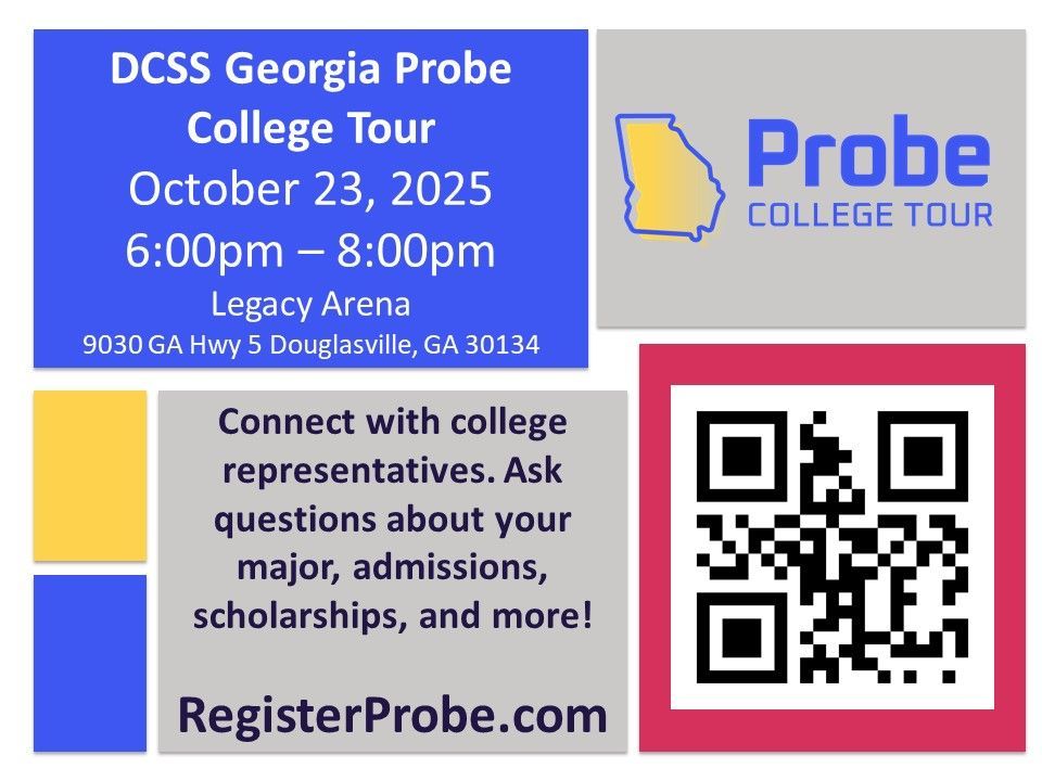 AlxCounselors's tweet photo. Mark your calendars!

DCSS PROBE Fair is coming October 23rd to Legacy Arena! https://t.co/4OGVr0jGaV