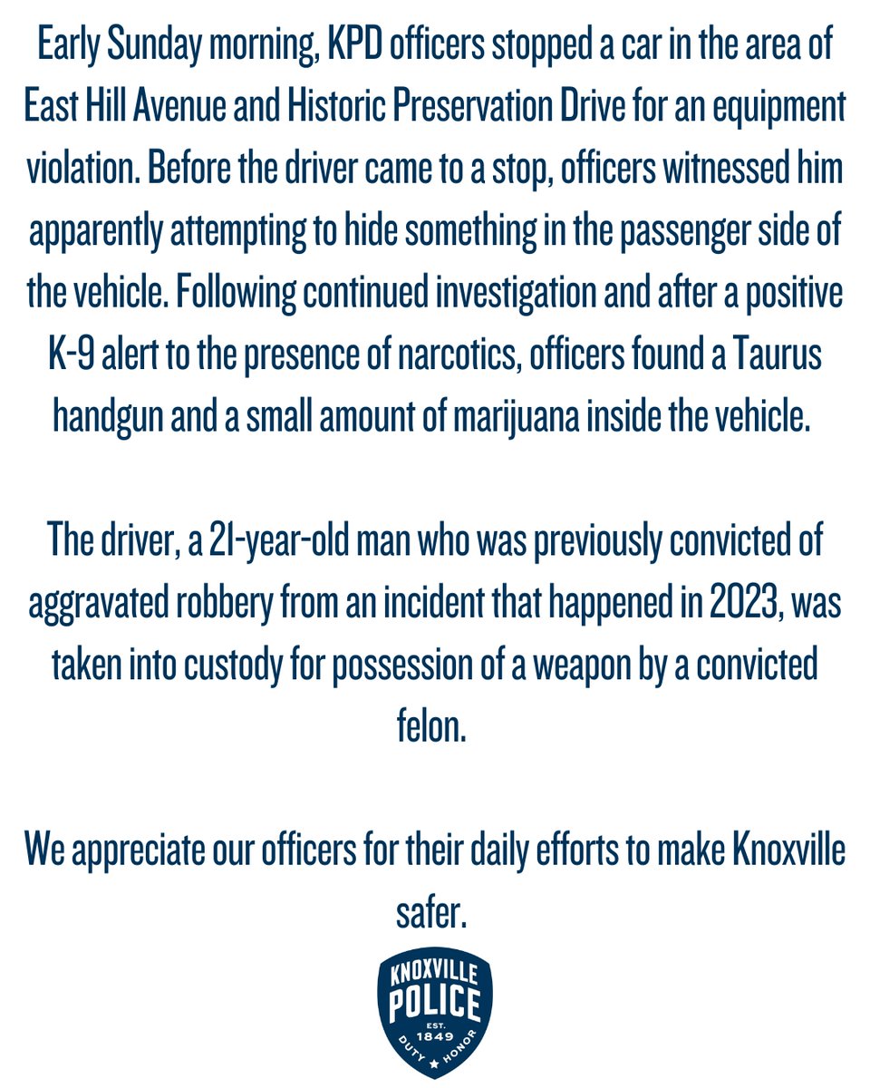 Knoxville Police TN tweet media