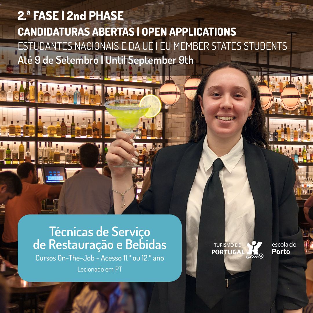 Atitude, rigor e saber-fazer – Curso On-The-Job de Técnicas de Serviço de Restauração e Bebidas ✨

🍸 🍷Mais do que a nossa aluna Inês, vemos alguém que representa atitude positiva, rigor na apresentação e o saber-fazer...

📍Candidaturas abertas!
bit.ly/candidaturas-e…

#EHTP
