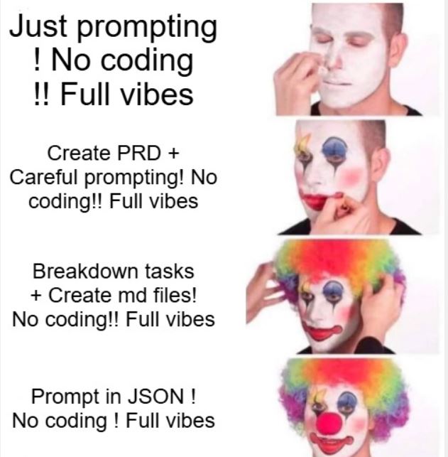 vibecoder404's tweet image. The vibes are so strong that even the codebase doesn't exist anymore !!
#vibecoding