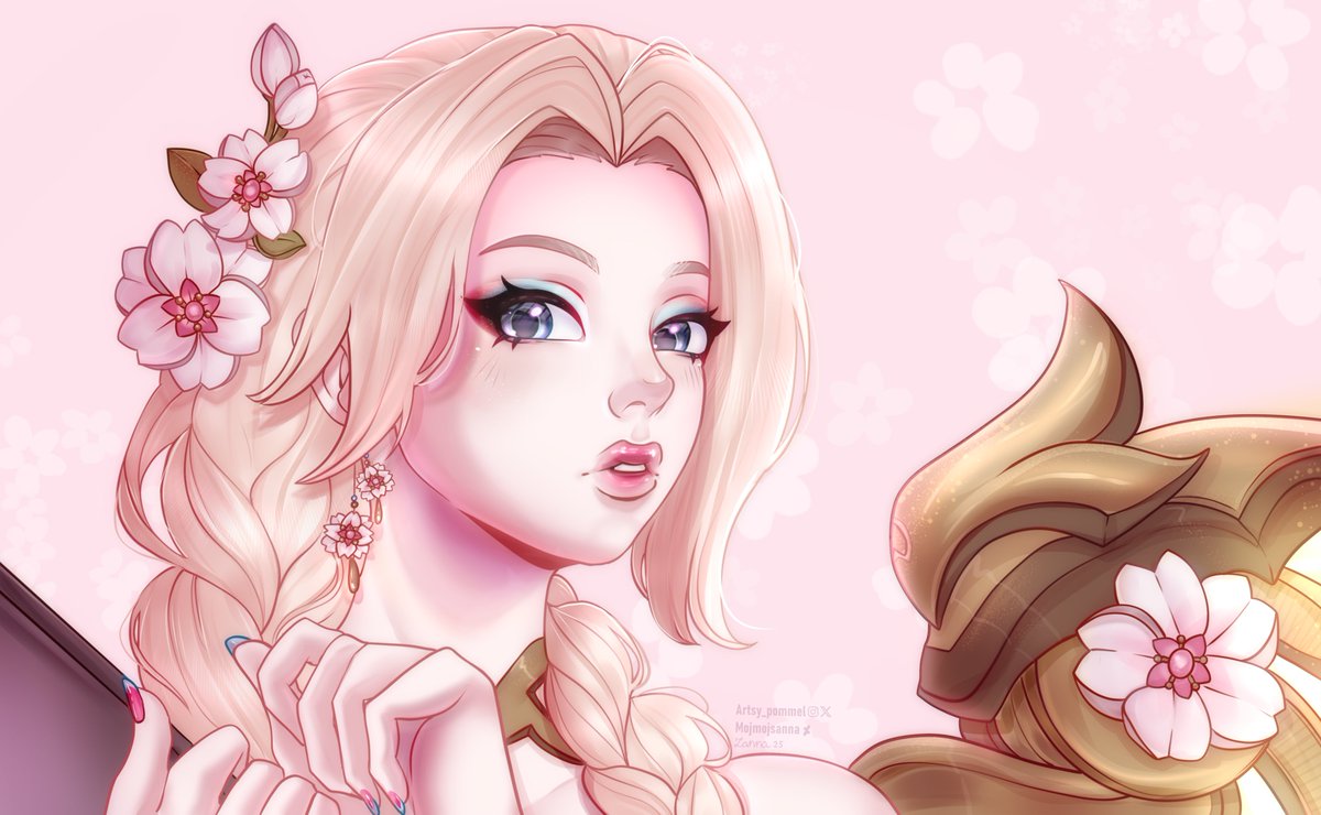 artsy_pommel's tweet image. Sakura Mercy! Again based off screenshot from @pampurins &amp;lt;3
#mercy #sakuramercy #overwatch #overwatch2 #overwatchfanart #mercyfanart