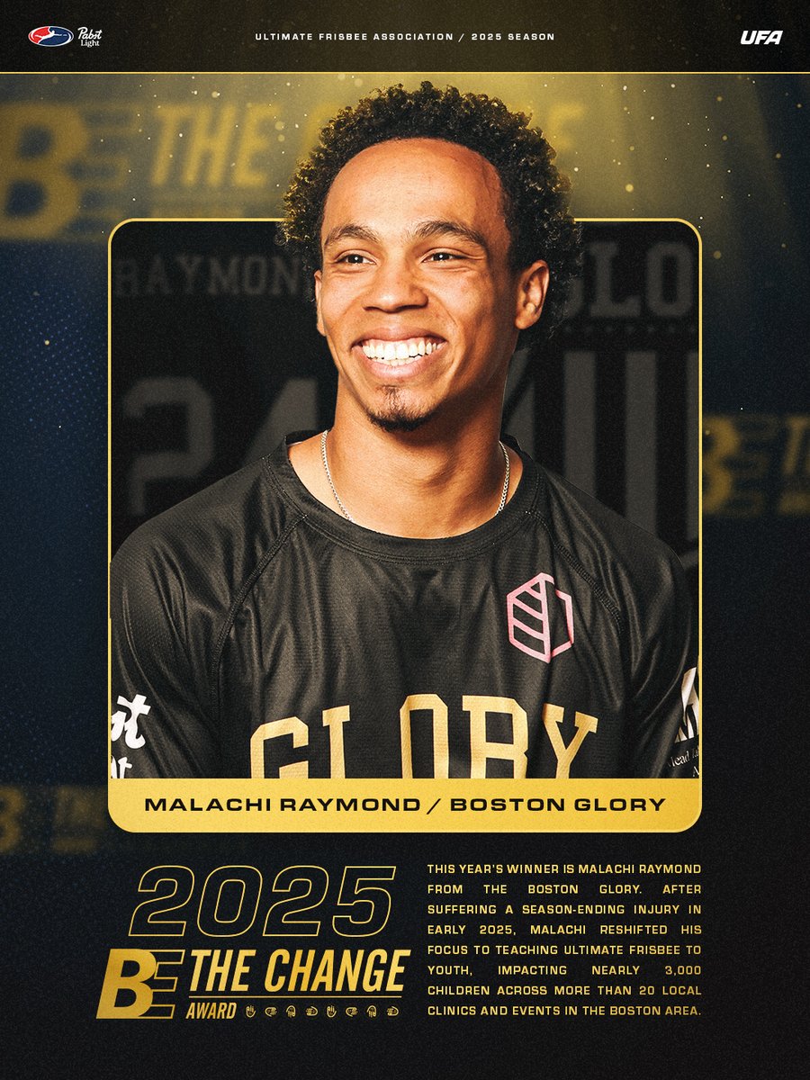 Congratulations to Boston's Malachi Raymond as the recipient of the 2025 "BE The Change" community service award!

Full story: watchufa.com/league/news/20…