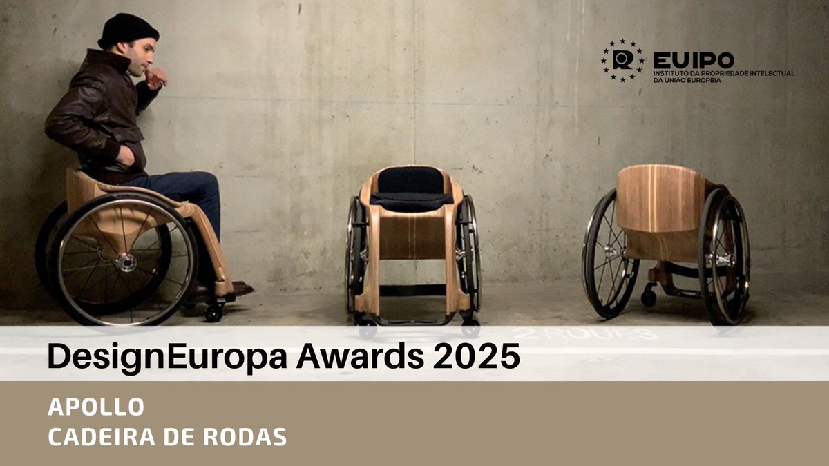 Apollo é a cadeira de rodas de madeira concebida por @pauldelivron (França) de forma inovadora.
Confortável e elegante, é finalista dos DesignEuropa Awards do @euipo, na categoria Empreendedores e Pequenas Empresas.

Vencedores conhecidos dia 23 de setembro, em Copenhaga.
