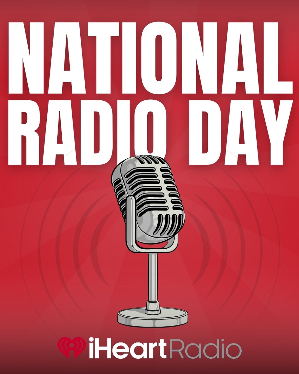 From our studios to your speakers, wishing you a very happy National Radio Day! ❤️📻️ 

Join us as we turn the dial alllll the way up on #iHeartNationalRadioDay celebrations.