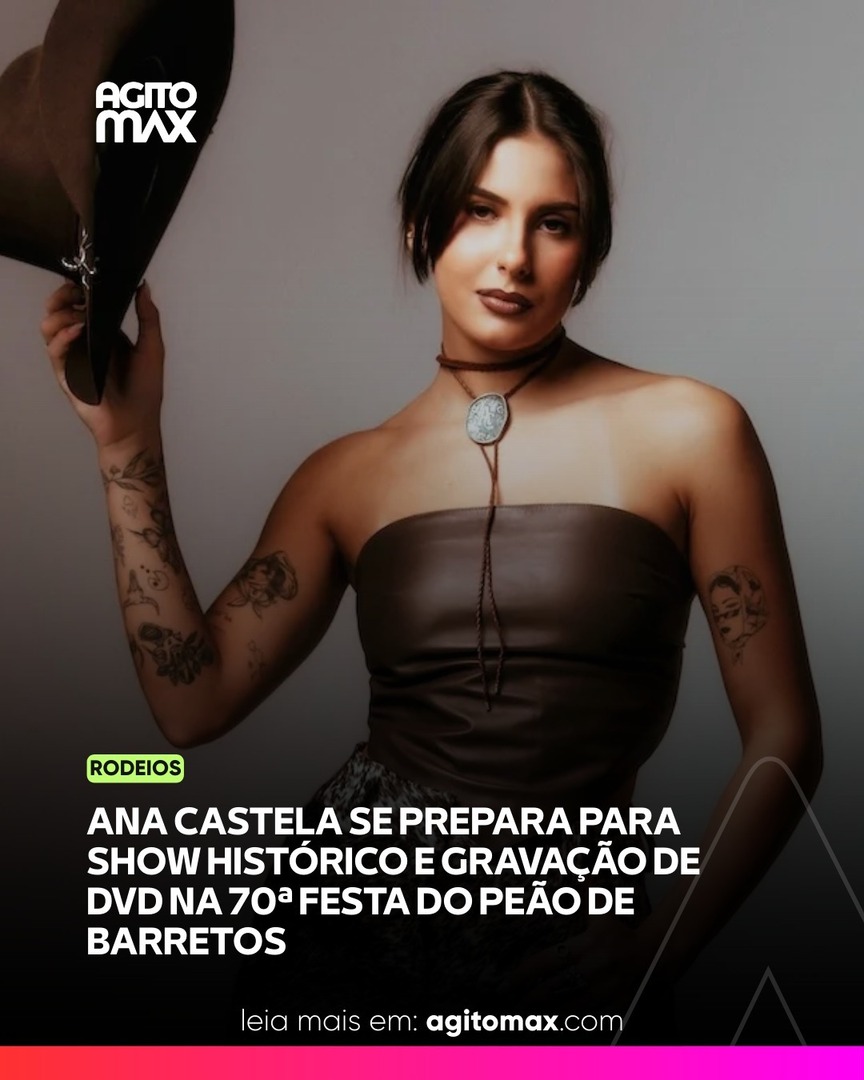 #agitomaxnews 
⏭️ Leia a matéria completa no agitomax.com
#rodeios #anacastela #barretos 
Faltando poucos dias para um dos momentos mais aguardados de sua carreira, Ana Castela está nos preparativos finais para subir ao palco principal da 70ª Festa do Peão de Barreto…