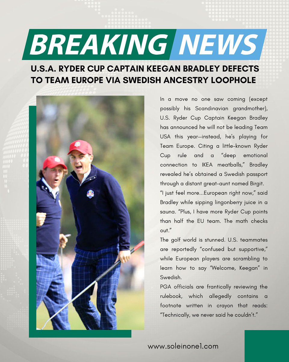 What the hell… what the helly 🤯 

#golf #rydercup #breakingnews #funny
<a href="/rydercup/">Ryder Cup</a> <a href="/RyderCupEurope/">Ryder Cup Europe</a> <a href="/RyderCupUSA/">Ryder Cup USA</a> <a href="/Keegan_Bradley/">Keegan Bradley</a>