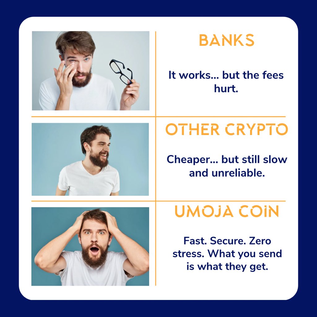 HeyMaysarah's tweet photo. Most people still think moving money has to be stressful.
High fees. Long waits. Hidden charges.

That’s the old world.

With $UMC, what you send is exactly what they get.
Fast. Secure. Affordable.

This is how cross-border payments should work.
This is the future.

👉 Join the movement: https://t.co/XFBxbTjGXi

#UmojaCoin #UMC #CryptoRevolution