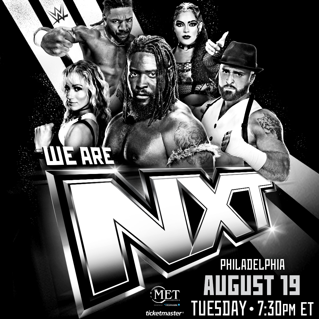 TONIGHT at #TheMetPhilly Presented by Highmark: WWE Presents NXT Live on the CW! 🥊 🤼‍♀️ 🏆

⏰ Box office: 4:30PM | Doors: 6:30PM | Show: 7:30PM

🎫 Get your tix quick!: livemu.sc/4eJOCmJ
