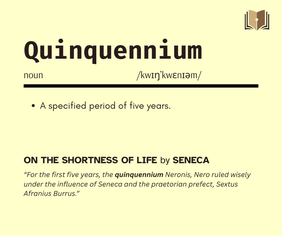 BTCoversNG's tweet photo. 📚 Word of the Day: Quinquennium 📚 https://t.co/ZHjODlw3rE