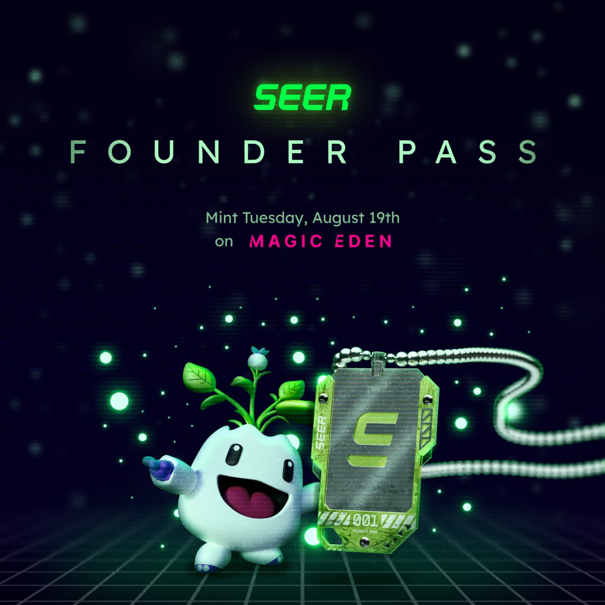 seertrade's tweet image. SEER Founder Pass mint is going live today at 6pm UTC on @MagicEden

SEER is your homebase for onchain trading.

The SEER Founder Pass unlocks early access and lifelong perks.

Here’s all you need to know👇