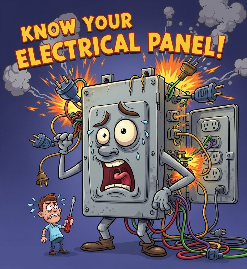 Know your panel!
➡️ Locate the main breaker — your home’s power switch 🔌
➡️ Identify labeled circuits for different rooms or appliances 🏠
➡️ Learn how to safely reset tripped breakers to restore power 🔄
➡️ Keep the panel area clear and dry for safety 🚫💧