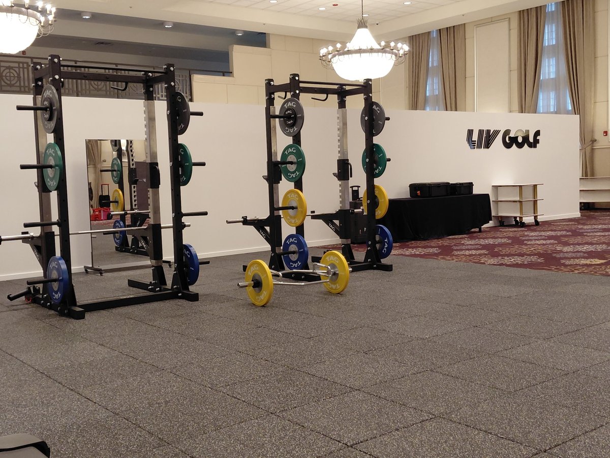 tag4fit's tweet photo. We recently outfitted training spaces at the LIV Golf tournaments with Direct Fitness Solutions to provide a training facility for the athletes all weekend. 

Our weights, benches, and accessories supported the athletes’ training needs, delivering reliability and performance. https://t.co/oAH3AGR6aR