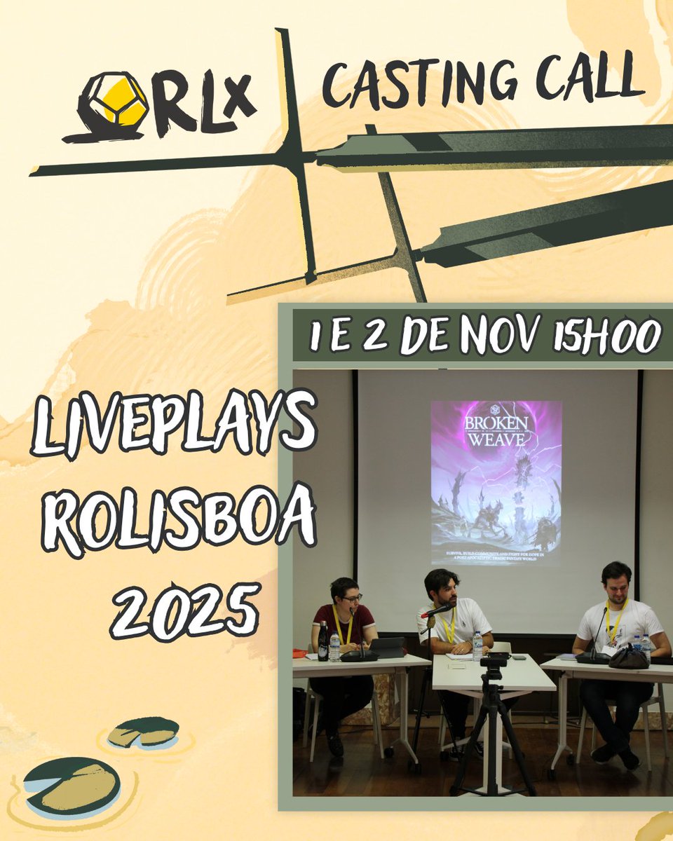 📷 Luzes, câmera, e bué de dados.📷

Queres fazer parte de um dos Liveplays deste ano na Rolisboa?? Então toca a preencher este formulário o mais rápido possível:

forms.gle/kAXUb8tUg4GfcE…

Este ano vamos ter dois Liveplays!

Vens? :)

#Rolisboa #Rolisboa25 #Rlx #Rlx25 #Liveplay