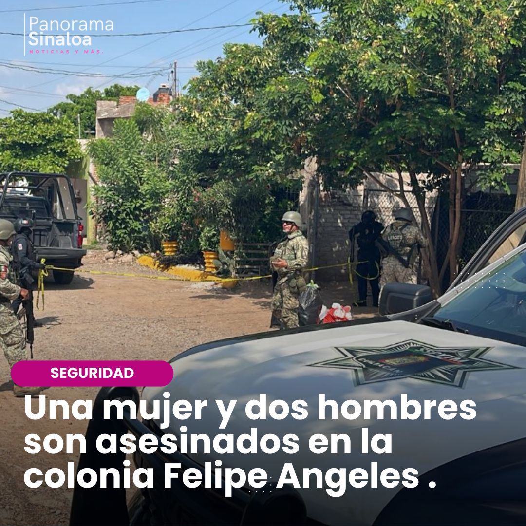 Hombres con armas llegaron hasta un domicilio en la calle Artículo 123 en la colonia Felipe Ángeles,una mujer y dos hombres perdieron la vida de forma inmediata mientras un hombre resultó lesionado y trasladado a un hospital de Culiacán.
