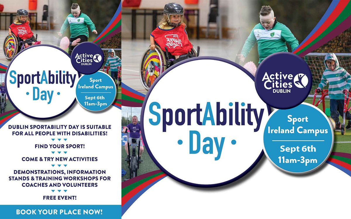 Five Local Sports Partnerships are coming together to create Dublin’s first ever joint SportAbility Day targeting all abilities, all ages and all sports &amp; physical activity.  Find out more here shorturl.at/gomIT