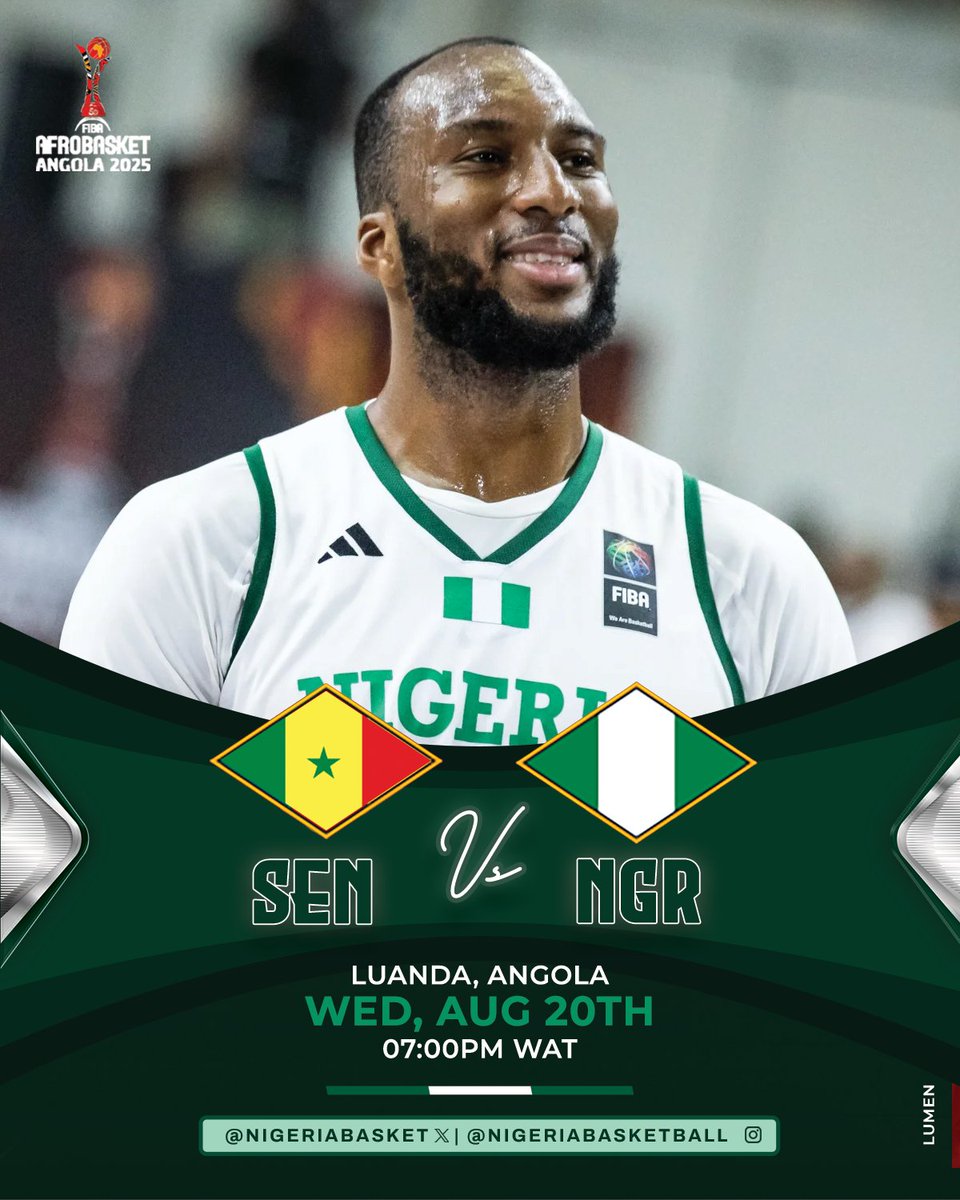 Tomorrow, a rivalry is renewed. 

Nigeria vs. Senegal in the quarterfinals. 

🇳🇬