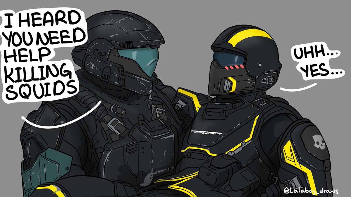 lalaboy_draws's tweet photo. Heard you need some help killing squids…

#helldivers2art #helldivers2 #halo #HaloODST https://t.co/r62txLYK04