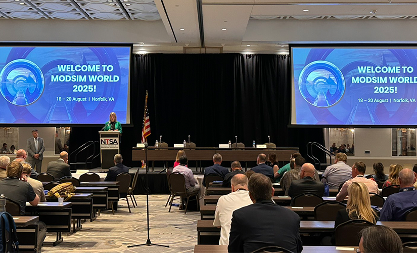 iitsec's tweet image. Day two of #MODSIMWorld 2025 started off strong with Industry Keynote Dr. Jennifer Riley from Design Interactive who addressed attendees, and remarks from the 14th annual Simulation Century panel!