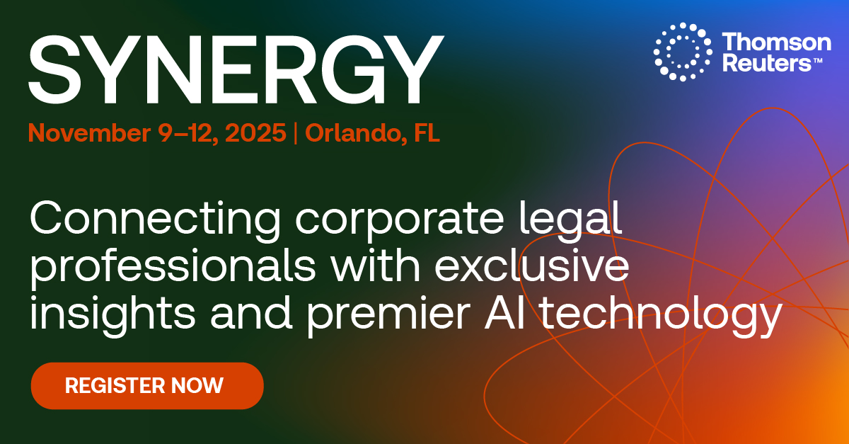 The SYNERGY 2025 session catalog is LIVE. Don't miss the opportunity to be part of where legal innovation meets strategic impact. Register before September 1st to save $600 and secure your spot for November 9-12 in Orlando. ow.ly/mMWl50WHIk7