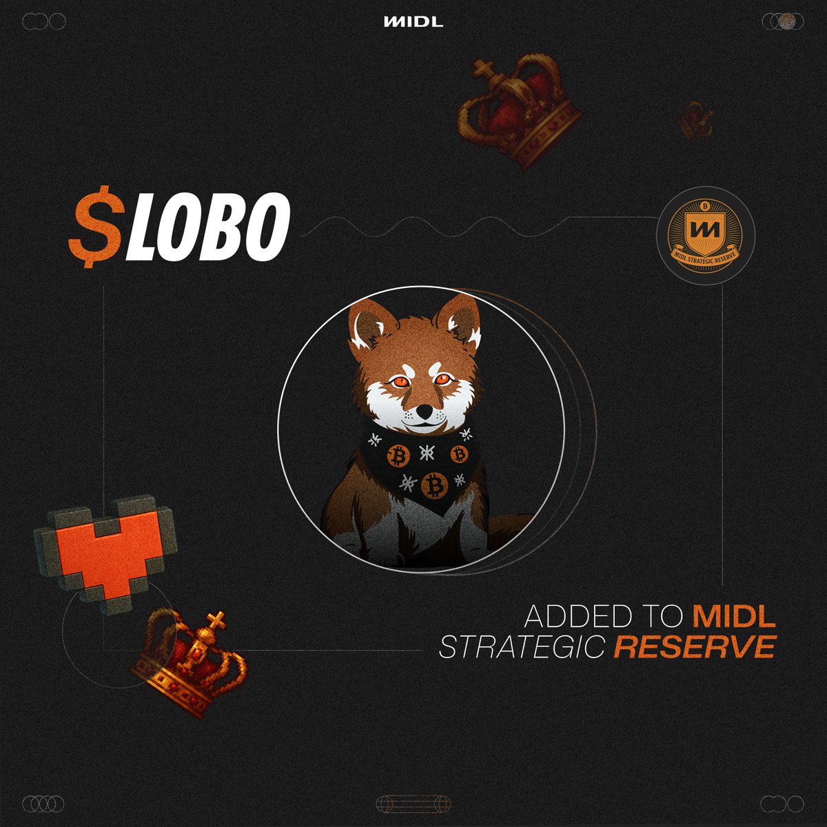 Midl (@midl_xyz) on Twitter photo $LOBO is Added to Midl Strategic Reserve 🐺
Now all three woofing Bag Wars participants are present the Midl Hall of Fame. $LOBO, <a href="/lobothewolfpup/">LOBO•THE•WOLF•PUP</a>, is now added to our treasury as another Bitcoin ecosystem asset holding immense community value.
Midl is joining the wolf pack to $LOBO is Added to Midl Strategic Reserve 🐺
Now all three woofing Bag Wars participants are present the Midl Hall of Fame. $LOBO, <a href="/lobothewolfpup/">LOBO•THE•WOLF•PUP</a>, is now added to our treasury as another Bitcoin ecosystem asset holding immense community value.
Midl is joining the wolf pack to