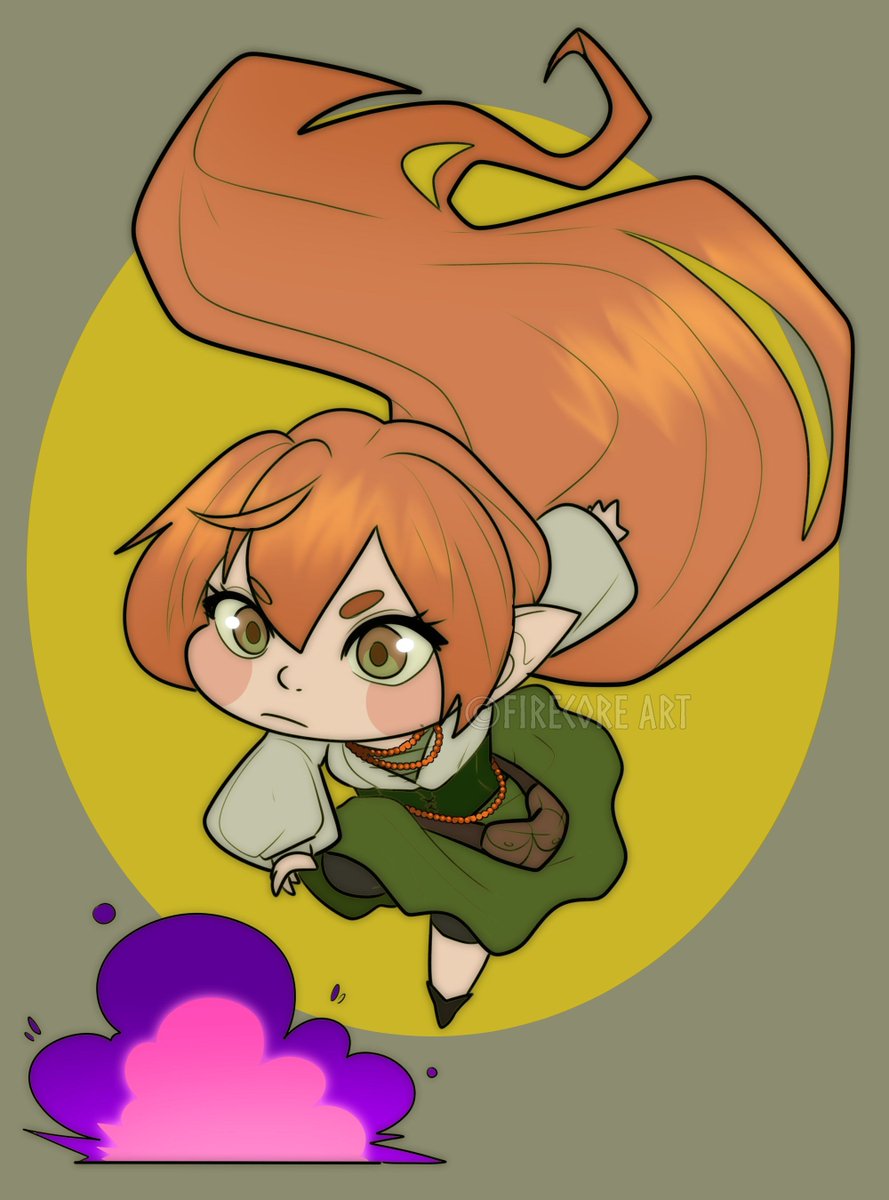 Small Mercy in action. I tried to experiment a little more with poses, doing them less simple.

#oc #ocart #art