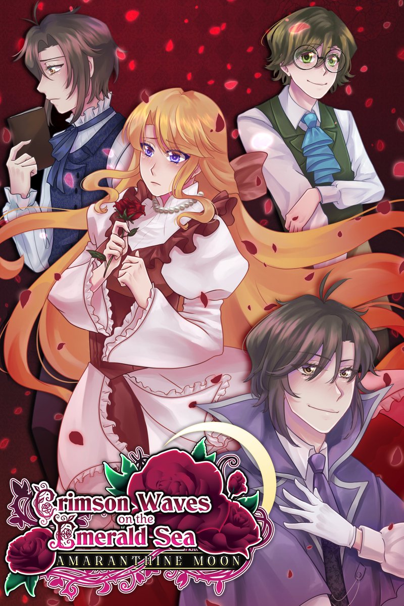 There's only ✨24 HOURS LEFT✨ in our Kickstarter for Crimson Waves on the Emerald Sea: Amaranthine Moon!

Full game will feature:
💖 3 male love interests
🦇 Play as a vampire or human
🔪 100k+ of Victorian intrigue

Support our otome: kickstarter.com/projects/cgw/c…