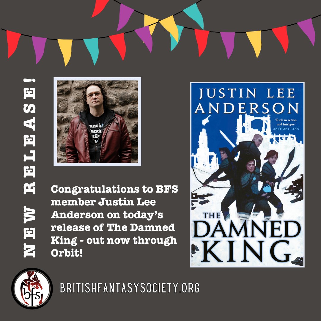Congratulations to Justin Lee Anderson on today's release of her The Damned King - out now through <a href="/orbitbooks/">Orbit Books</a>!

Read the blurb 🧵⬇️

Are you a BFS member with a launch imminent? Get in touch and let us know!