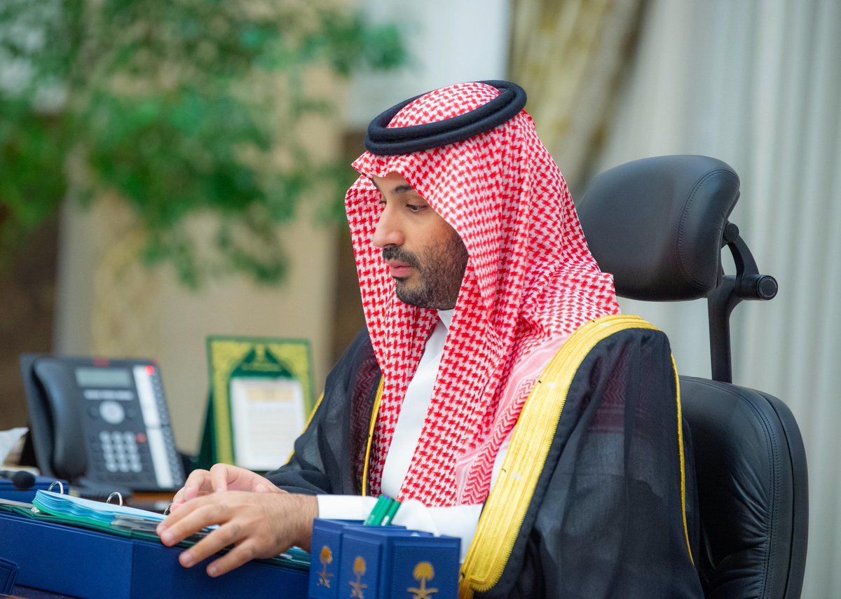 سمو سيدي #ولي_العهد يرأس جلسة #مجلس_الوزراء في #نيوم.
