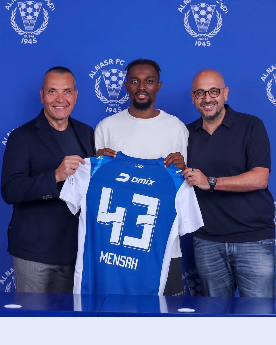 ✍️ | شركة النصر لكرة القدم تتعاقد مع اللاعب الغاني "بيرنارد مينساه" لمدة موسمين 💙
