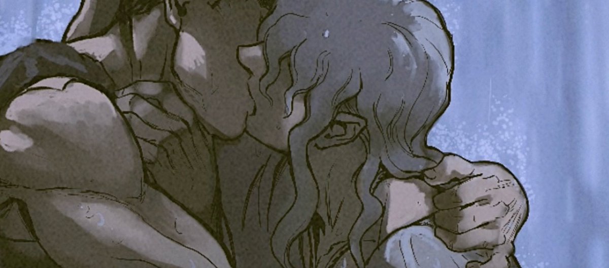 Gyodragon's tweet photo. A sequence of griffguts in the rain. (many of you will recognize this as old art redrawn, haha) https://t.co/2mtfMMhjAA