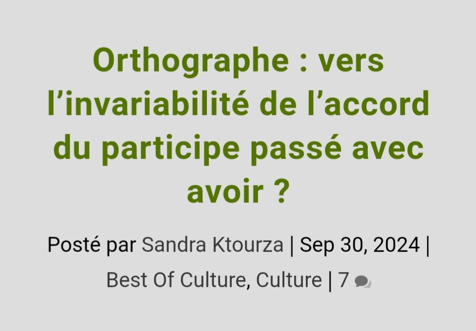 pays_francoise's tweet photo. LA CULTURE NOUS SAUVERA, @davidlisnard 

Encore un machin à supprimer le #CSEN 

Pour le #CSEN, il est « inutile de s’acharner à enseigner des orthographes maîtrisées par une minorité de francophones ». C’est le cas de la règle de « l’accord du participe passé
[...] https://t.co/AVcM8GdEpq