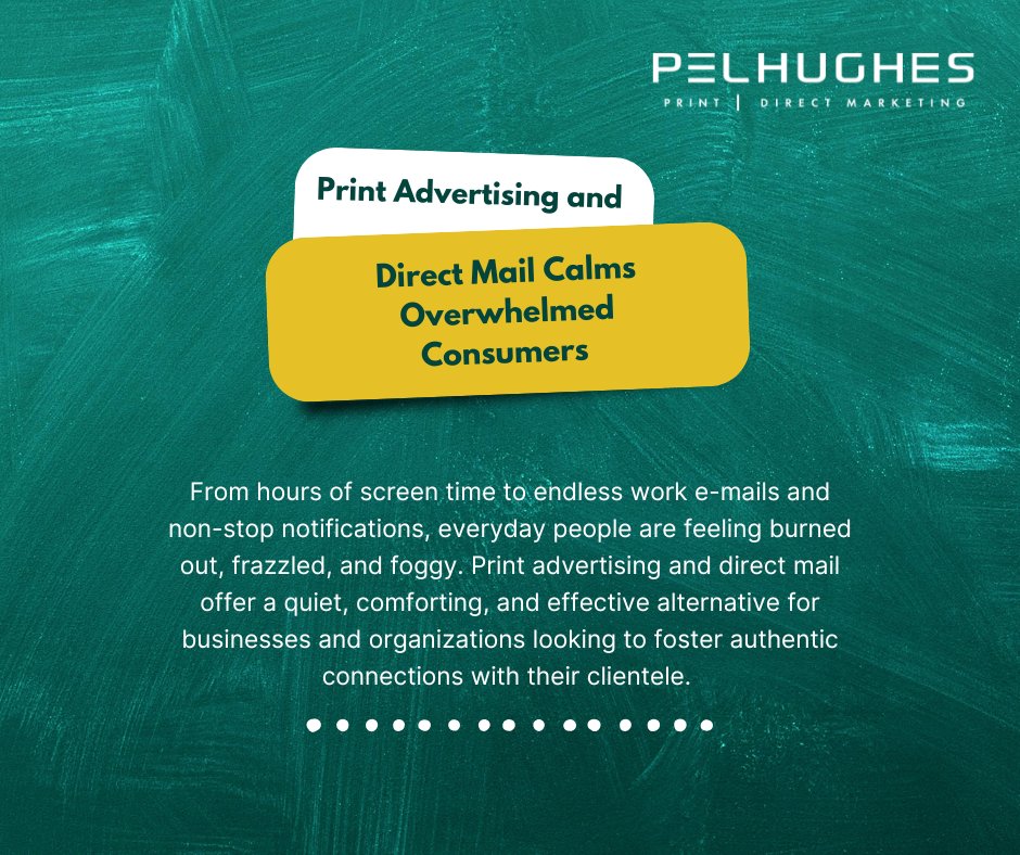 PelHughes's tweet photo. 🖨️💥 Print is evolving.

In a digital-heavy world, print advertising and direct mail are cutting through the noise with higher engagement, better recall, and stronger ROI.

👉 Read the blog: https://t.co/H94opBZCVS

#PrintMarketing #DirectMail #PelHughes #MarketingTips https://t.co/Cqmx27N2ca
