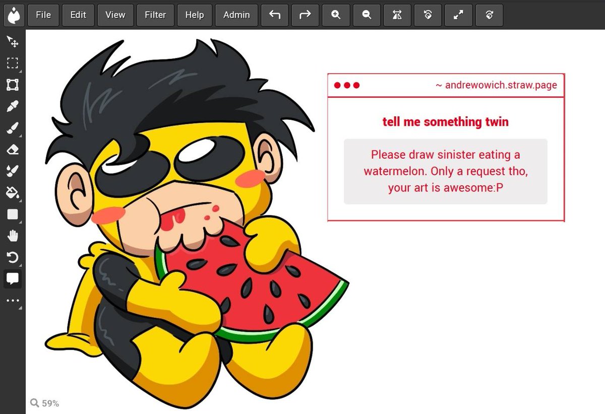 hes eating the watermelon rim too #Invincible #invinciblefanart
