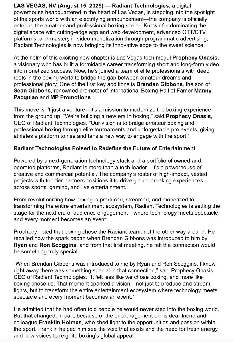 RadiantTechlv's tweet image. Radiant Technologies is officially stepping into the boxing arena 🥊✨

campaignlp.constantcontact.com/em/11014063250…