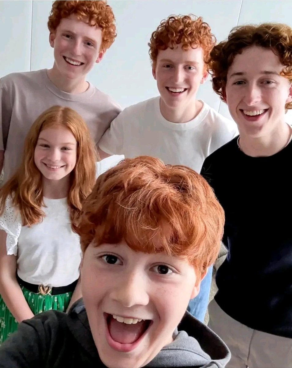 It's the Weasley tribe! I love how they almost got every character right.