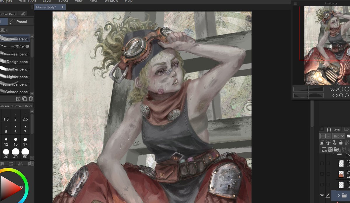 Well she's pretty much done but Im gonna go think of a watermark first lol