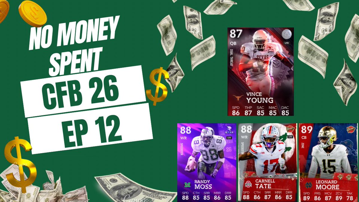 My No Money Spent Team Is STRAIGHT UP UNFAIR! College Football 26 Ultimate Team Episode 12
youtu.be/_7Mt1lViy1M