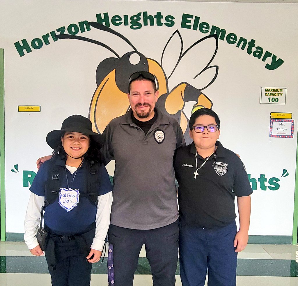 JJHansen26's tweet photo. Culture begins with strong leaders that make a positive impact. 

We are so PROUD of Officer Joe! We celebrate you &amp; your promotion to TeamSISD Police Officer! Woo, hoo! #TeamSISD #ThrivingAtTheHive https://t.co/DH9dJ1kR7W