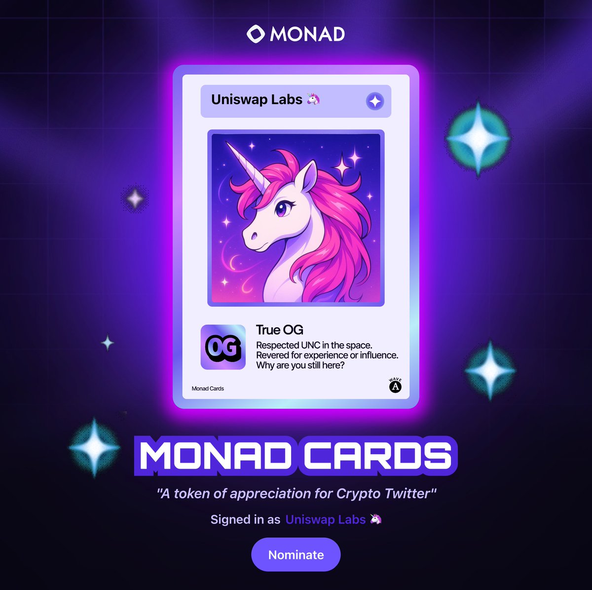 Uniswap's tweet image. We like the cards