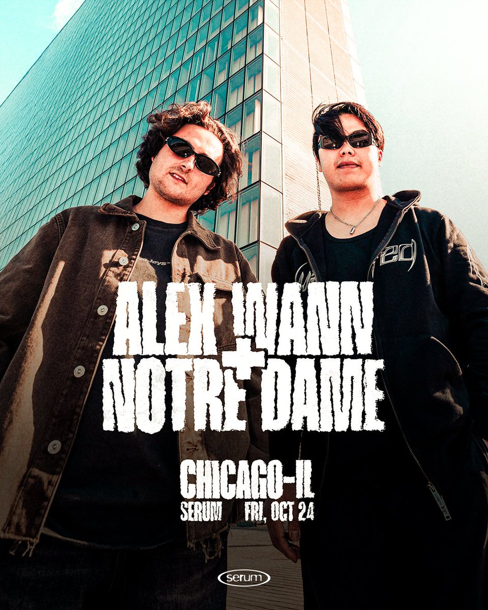 JUST ANNOUNCED 🫧

French selectors Alex Wann + Notre Dame team up to bring their US co-headline tour to Serum on Friday, October 24th. 

🎫 Presale sign-up -> hive.co/l/wannxdame1024
🎫 On sale -> Friday @ 10am