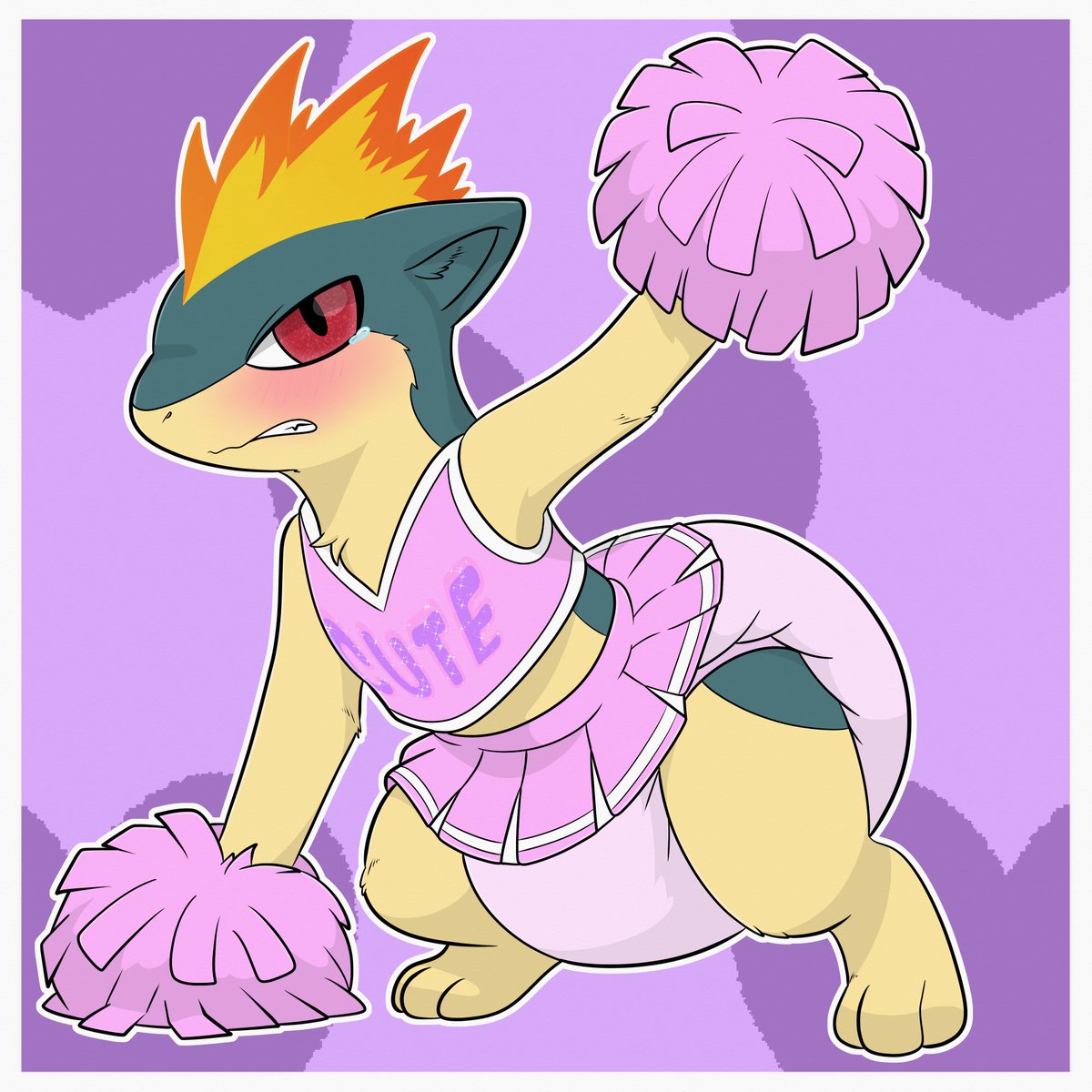 After losing one too many battles Quilava's trainer found a better way for him to contribute to the team.